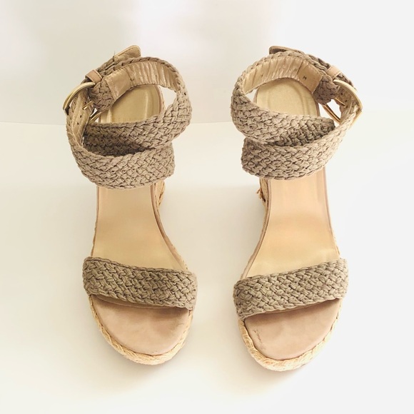 STUART WEITZMAN ALEX Green Crisscross Espadrille Wedges - Picture 3 of 15